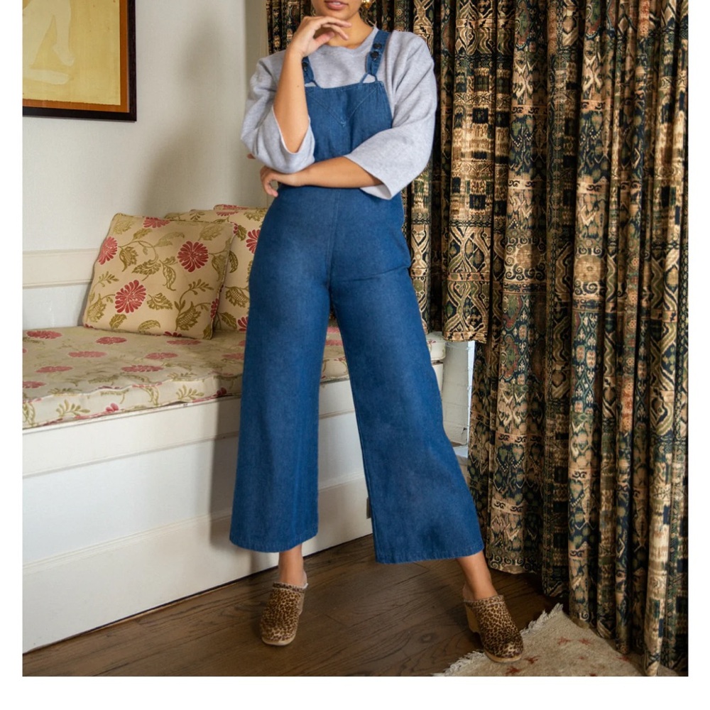 Loup Black Cotton-Blend Overalls